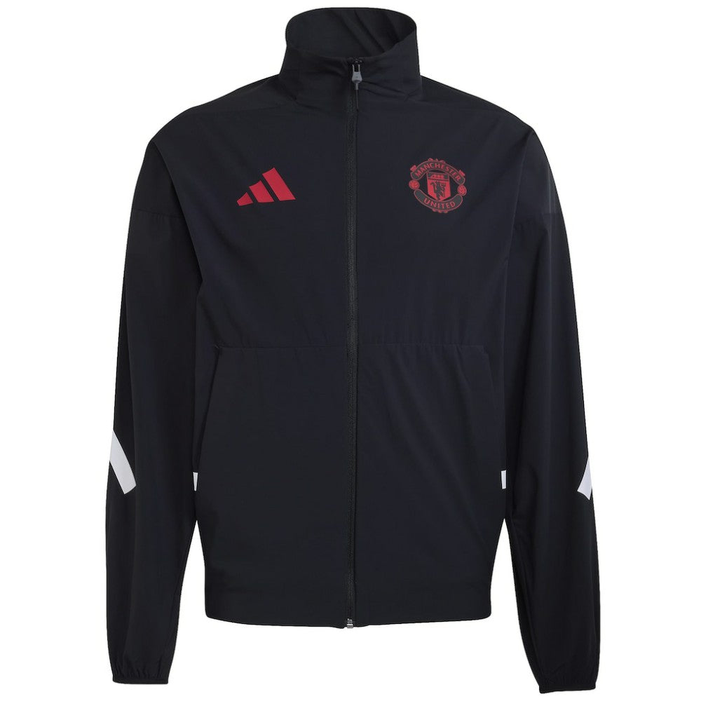 Adidas - Manchester United 2025/26 Club Anthem Full-Zip Jacket - Black