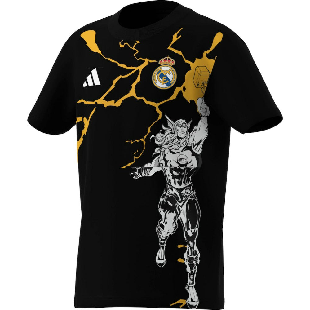 Adidas - Real Madrid x Marvel Youth Graphic T-Shirt - Black