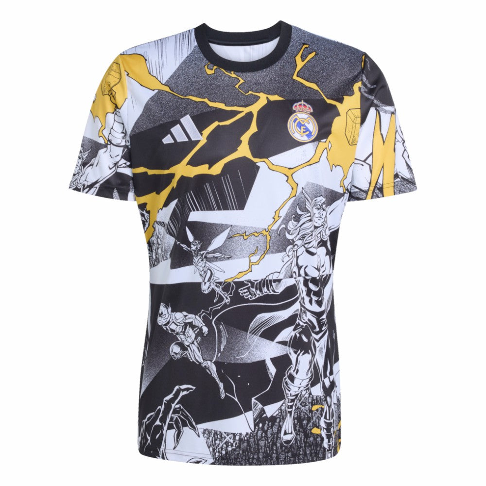 Adidas - Real Madrid x Marvel AEROREADY 2025/26 Pre-Match Top - White