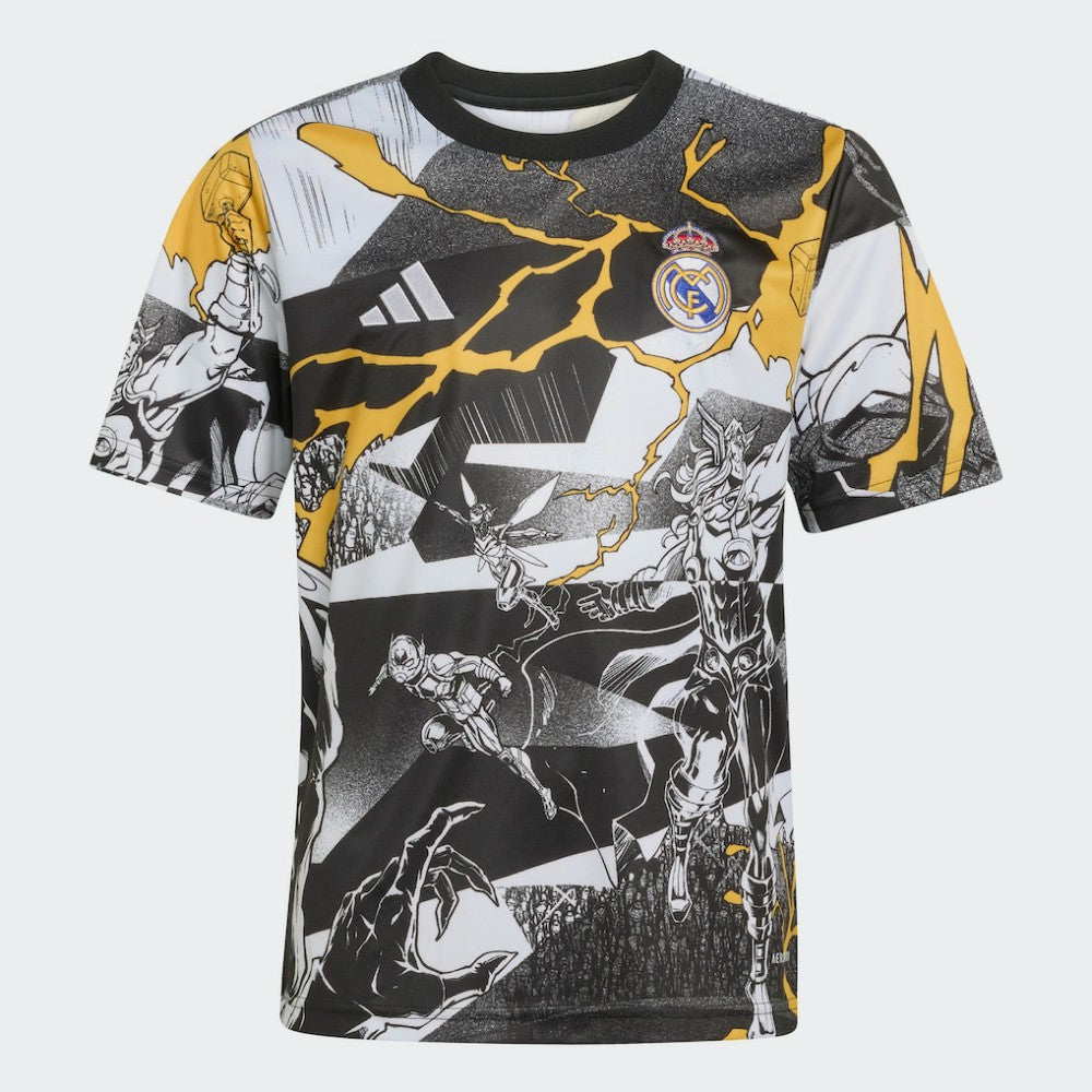 Adidas - Real Madrid x Marvel Youth AEROREADY 2025/26 Pre-Match Top - White