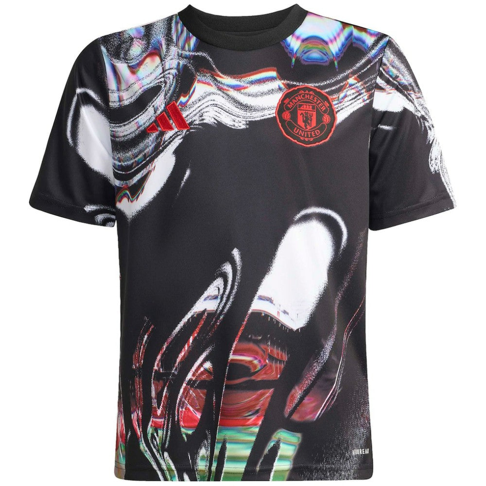 Adidas - Manchester United Youth 2025/26 Pre-Match Training Jersey - Black