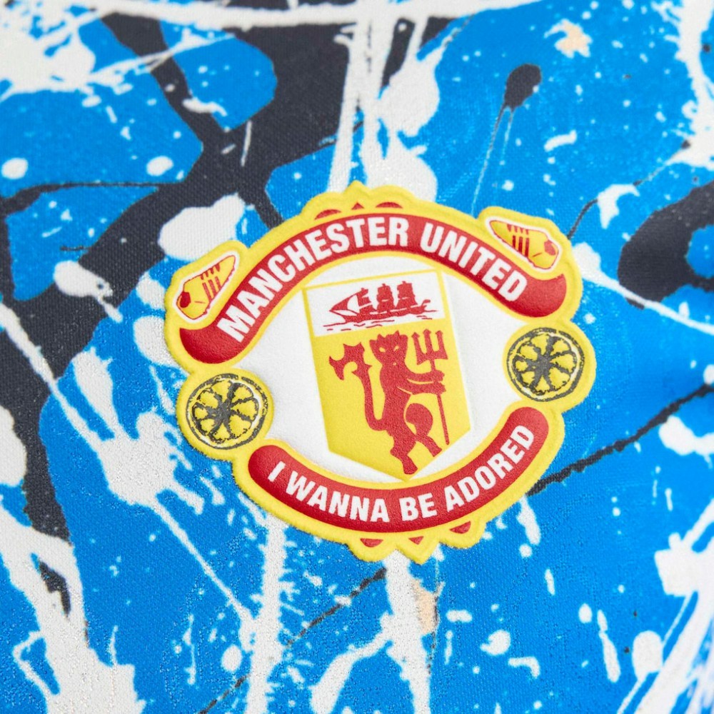 Adidas - Manchester United X Stone Roses Long Sleeve Replica Jersey - Blue