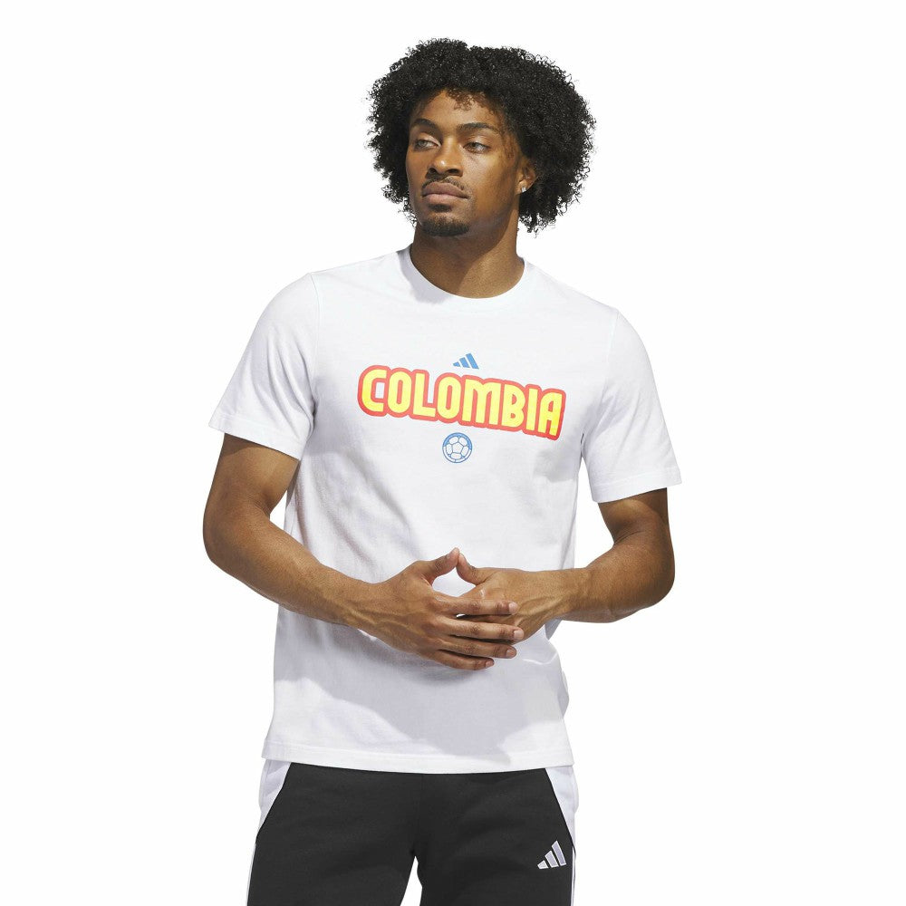 Adidas - Colombia National Team Jersey Hook T-Shirt - White