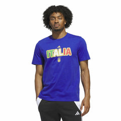 Adidas - Italy National Team Jersey Hook T-Shirt - Blue