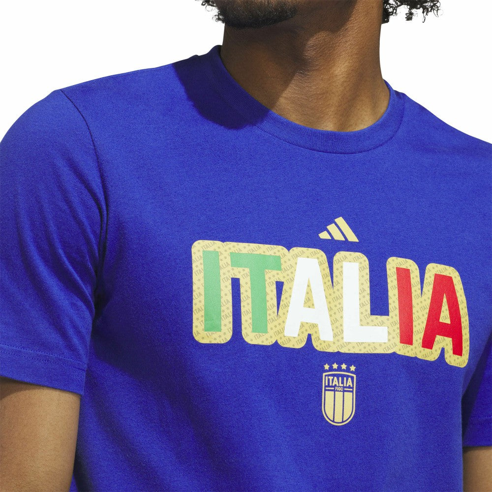 Adidas - Italy National Team Jersey Hook T-Shirt - Blue
