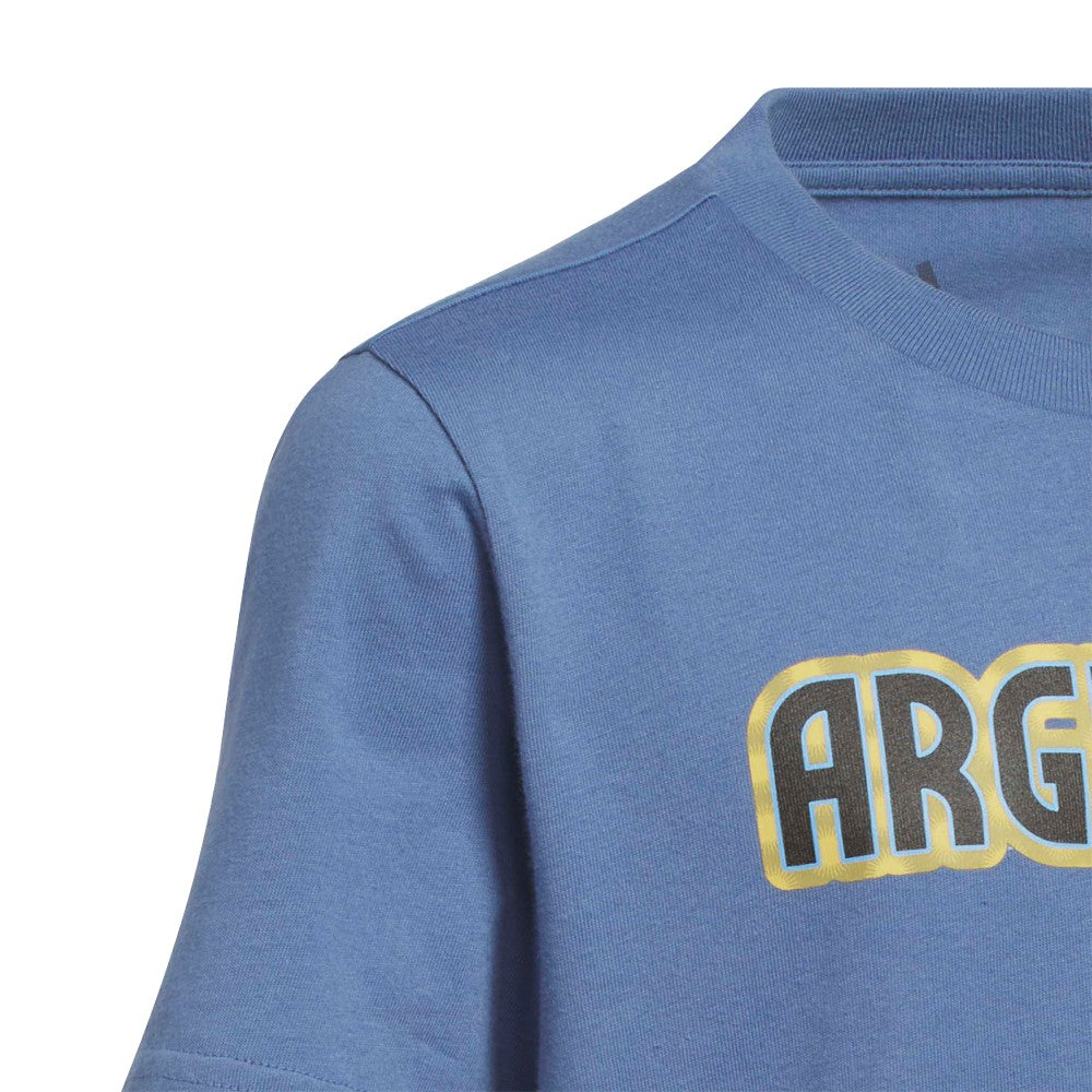 Adidas - Argentina National Team Youth Jersey Hook T-Shirt - Blue