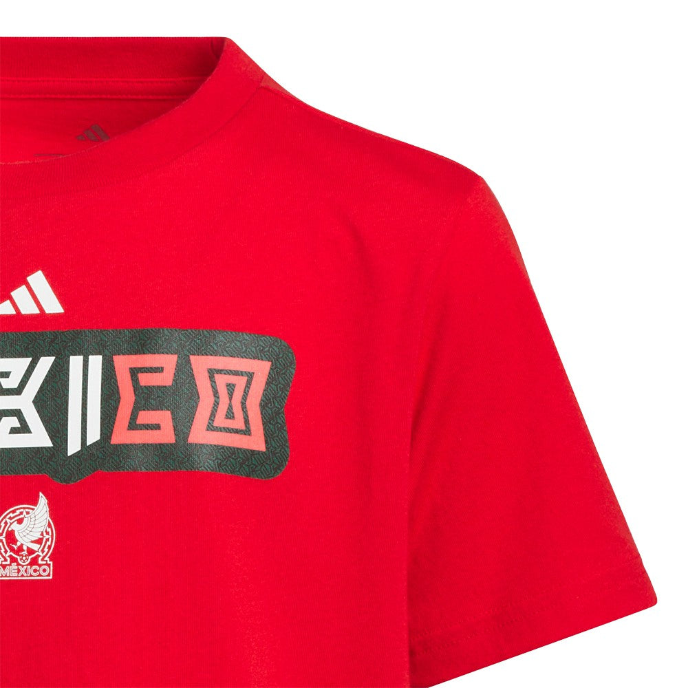 Adidas - Mexico National Team Youth Jersey Hook T-Shirt - Red