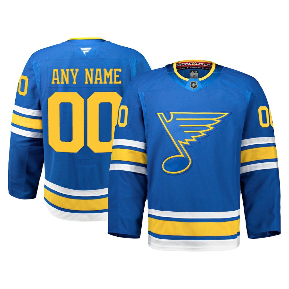 St. Louis Blues Fanatics Home Authentic Pro Custom Jersey - Blue | Fanatics online