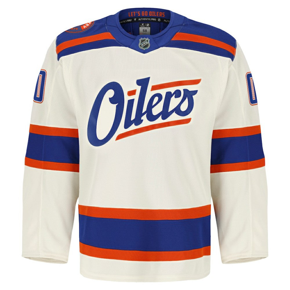Edmonton Oilers Fanatics Alternate Authentic Pro Custom Jersey - Light Beige | Fanatics Lifestyle