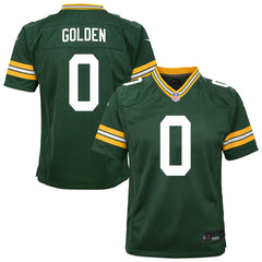 Matthew Golden Green Bay Packers Youth Team Game Jersey - Green - Nike