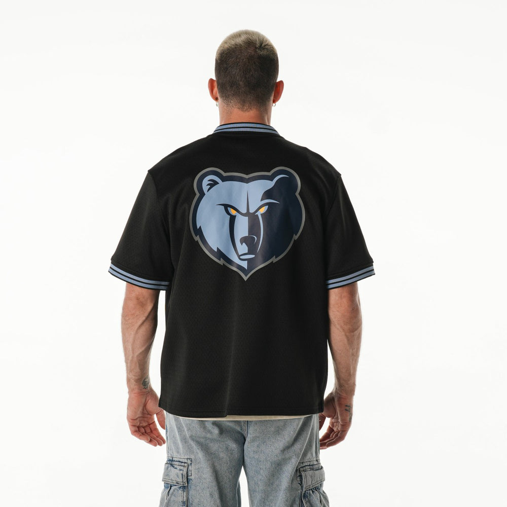 Memphis Grizzlies The Wild Collective Unisex Mesh Full-Zip T-Shirt Black