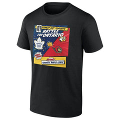 Toronto Maple Leafs vs. Ottawa Senators 2025 Stanley Cup Playoffs Rivalry Comic Pop T-Shirt - Black | NHL Clearance
