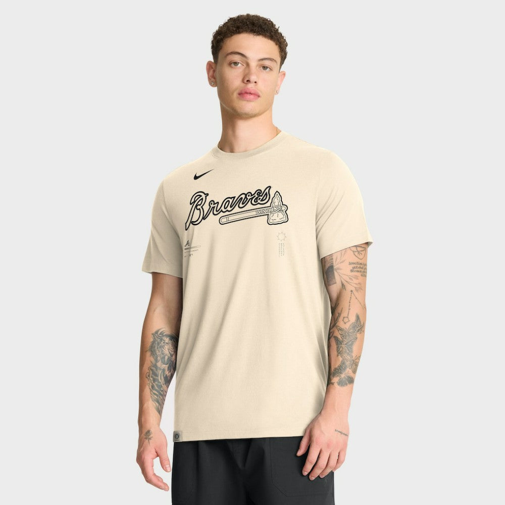 Atlanta Braves Nike Wordmark Tri-Blend T-Shirt Discount