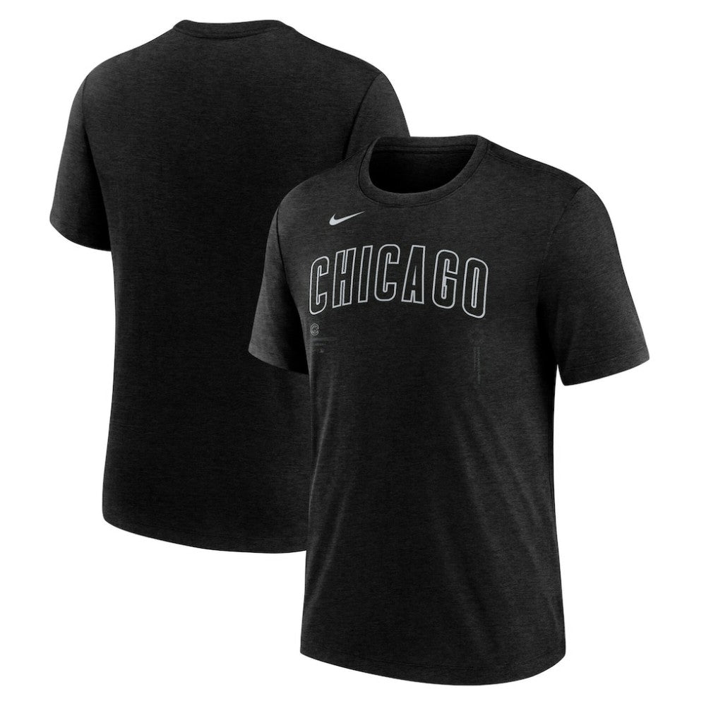 Chicago Cubs Nike Wordmark Tri-Blend T-Shirt Discount