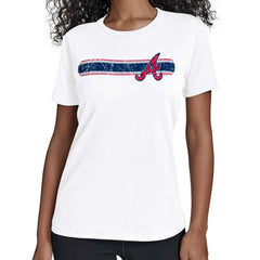 Atlanta Braves Starter Women's Team Stripe T-Shirt Online
