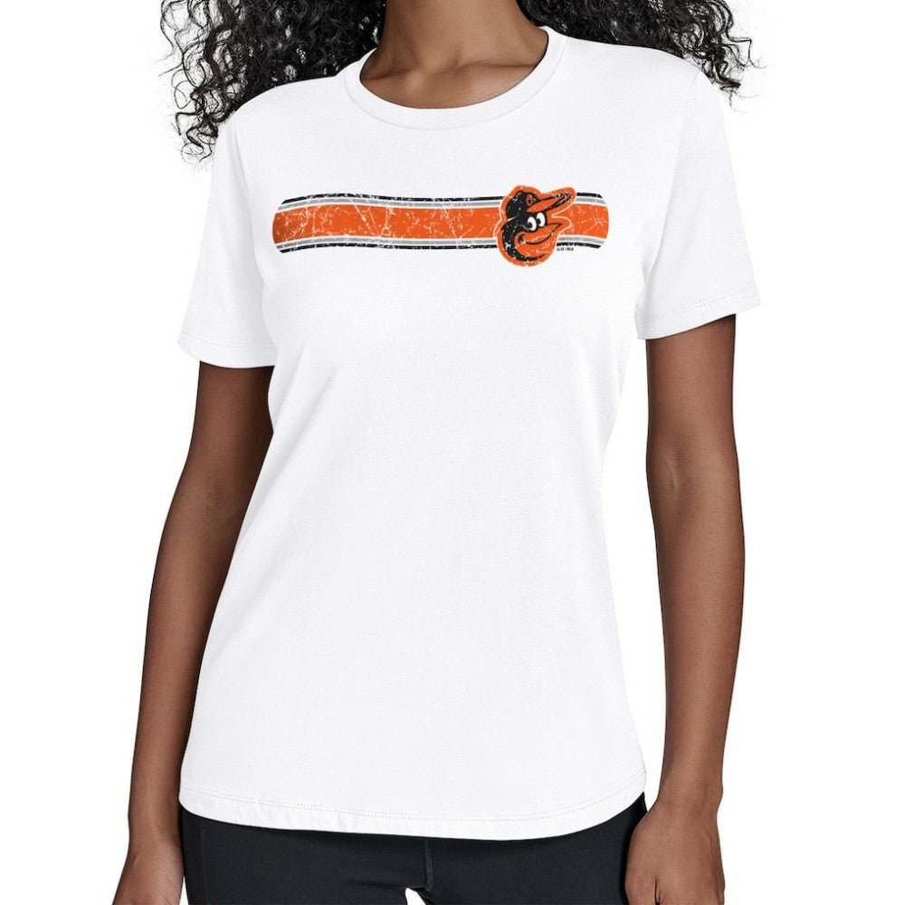 Baltimore Orioles Starter Women's Team Stripe T-Shirt Discount