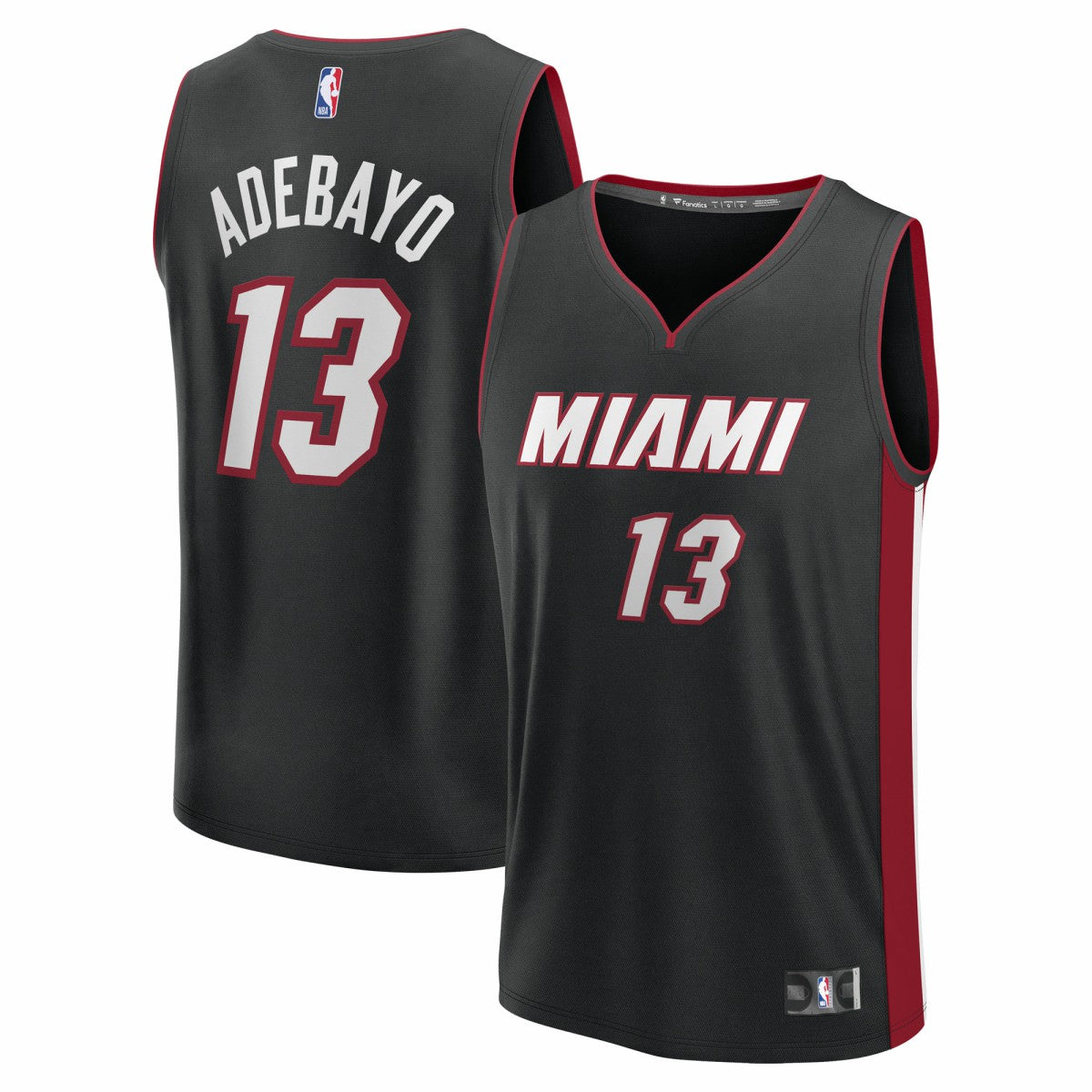 Fanatics Bam Adebayo Miami Heat Youth Fast Break Replica Player Jersey Black Icon Edition