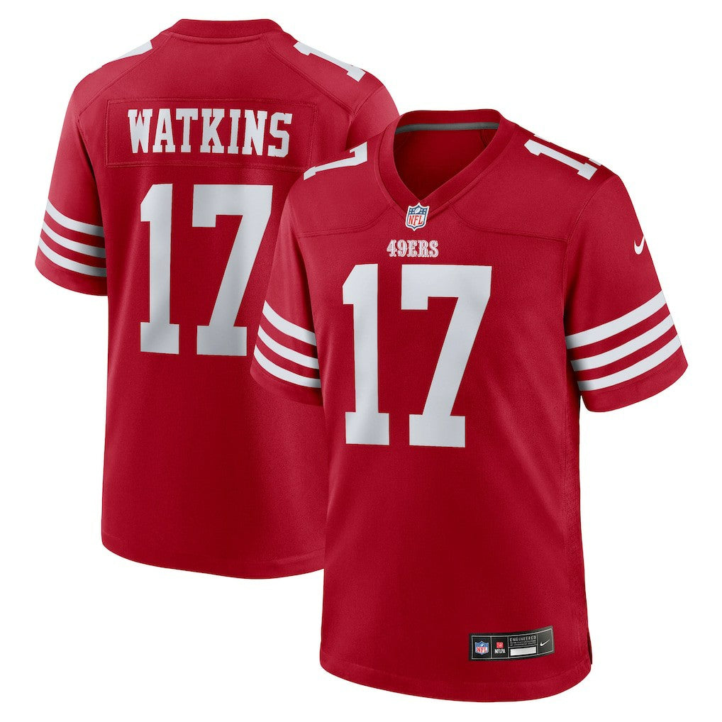 Jordan Watkins San Francisco 49ers Team Game Jersey - Scarlet - Nike