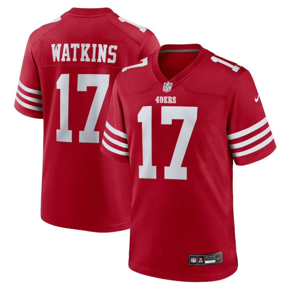 Jordan Watkins San Francisco 49ers Team Game Jersey - Scarlet - Nike