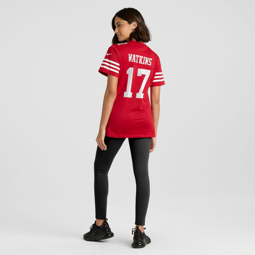Jordan Watkins San Francisco 49ers Women's Team Game Jersey - Scarlet - Nike
