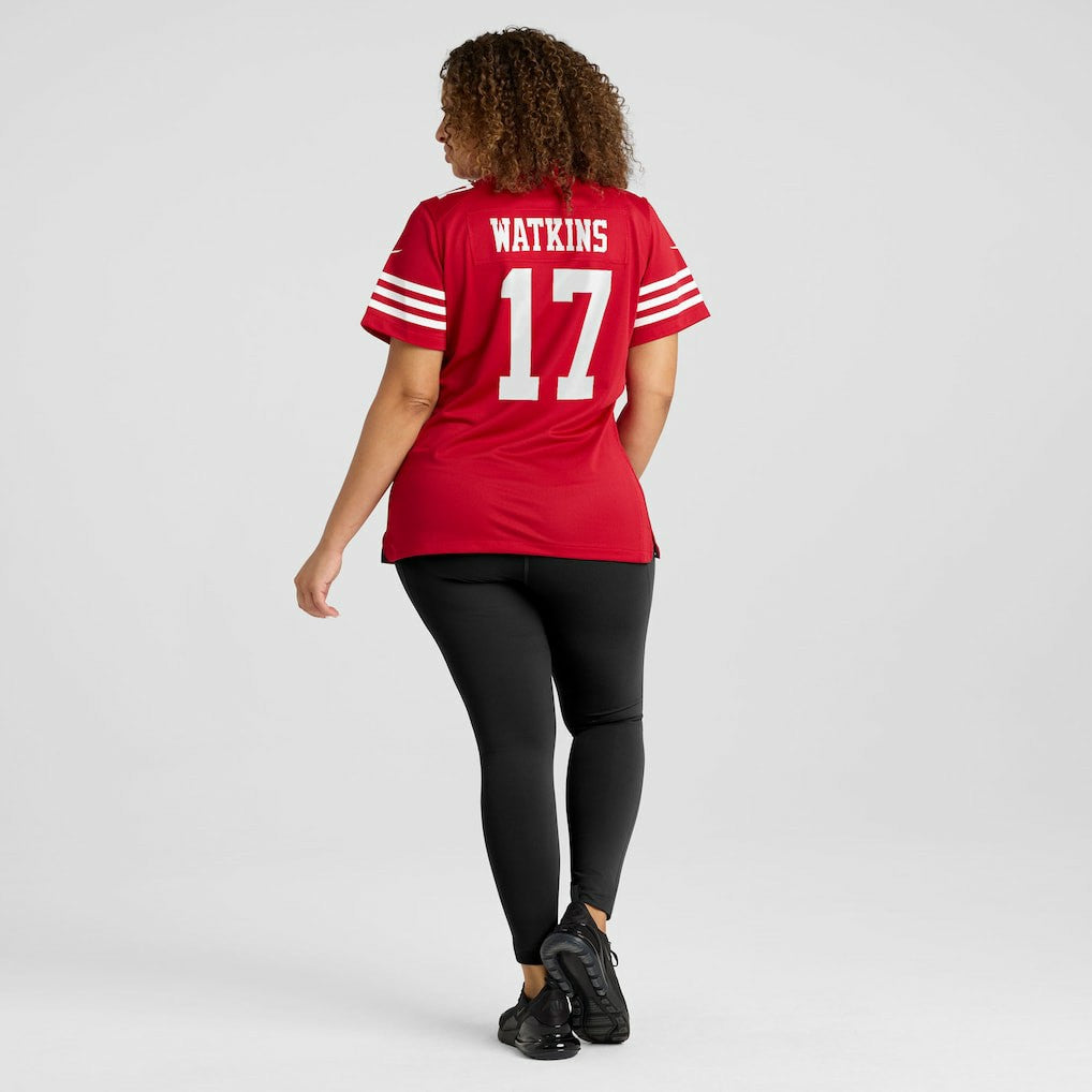 Jordan Watkins San Francisco 49ers Women's Team Game Jersey - Scarlet - Nike