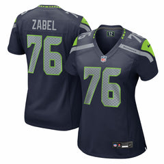 Grey Zabel Seattle Seahawks Women's Team Game Jersey - College Navy - Nike