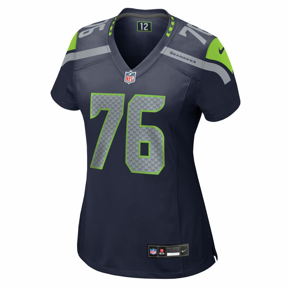 Grey Zabel Seattle Seahawks Women's Team Game Jersey - College Navy - Nike