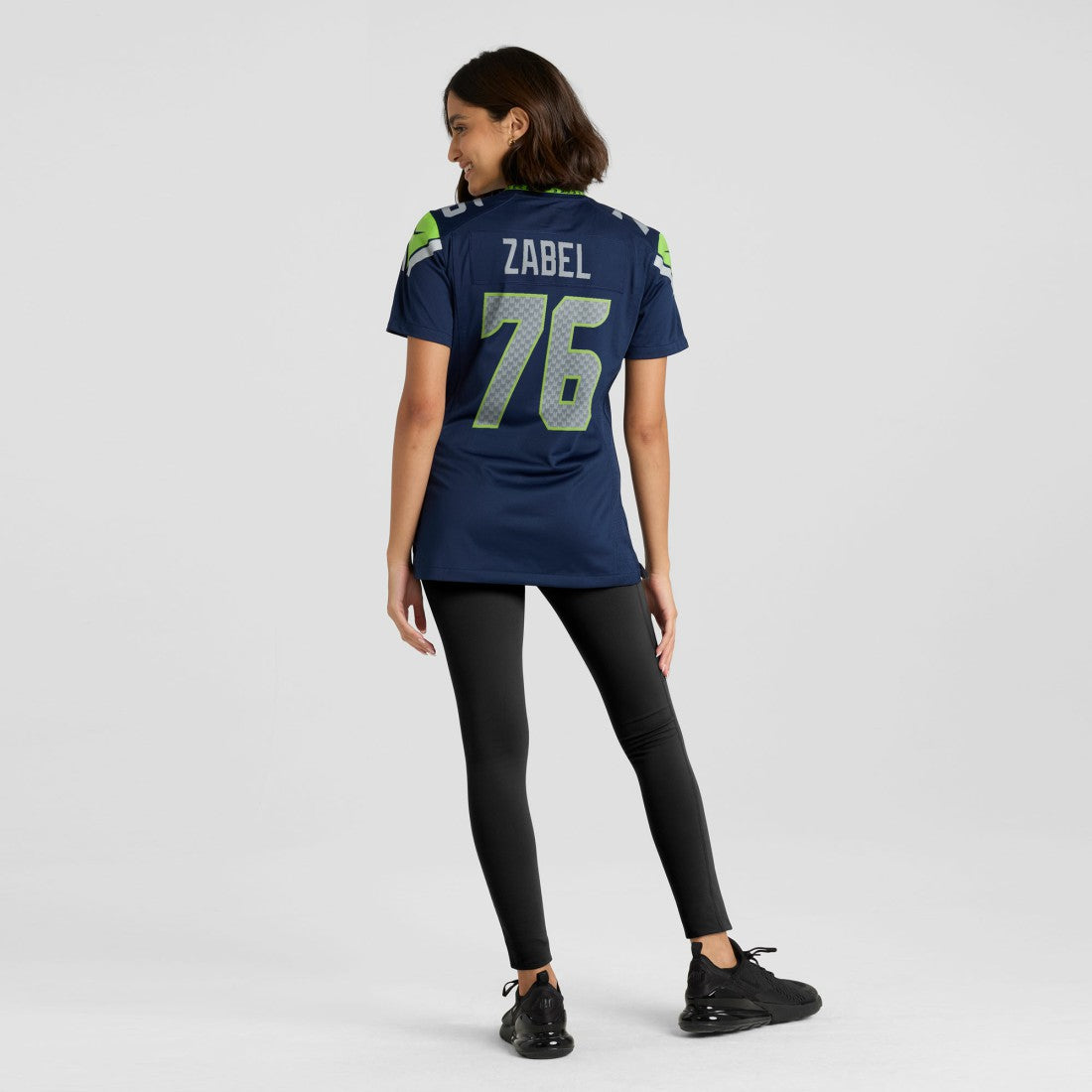Grey Zabel Seattle Seahawks Women's Team Game Jersey - College Navy - Nike