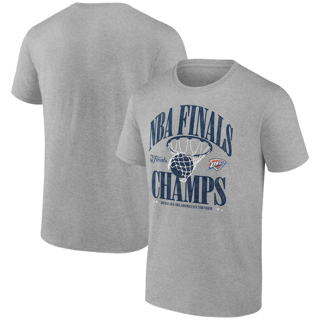 Fanatics Oklahoma City Thunder 2025 NBA Finals Champions Fade Away Retro T-Shirt Steel