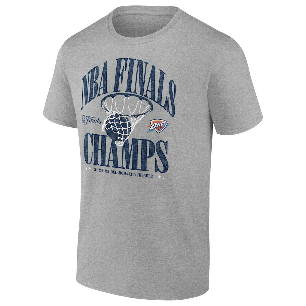 Fanatics Oklahoma City Thunder 2025 NBA Finals Champions Fade Away Retro T-Shirt Steel