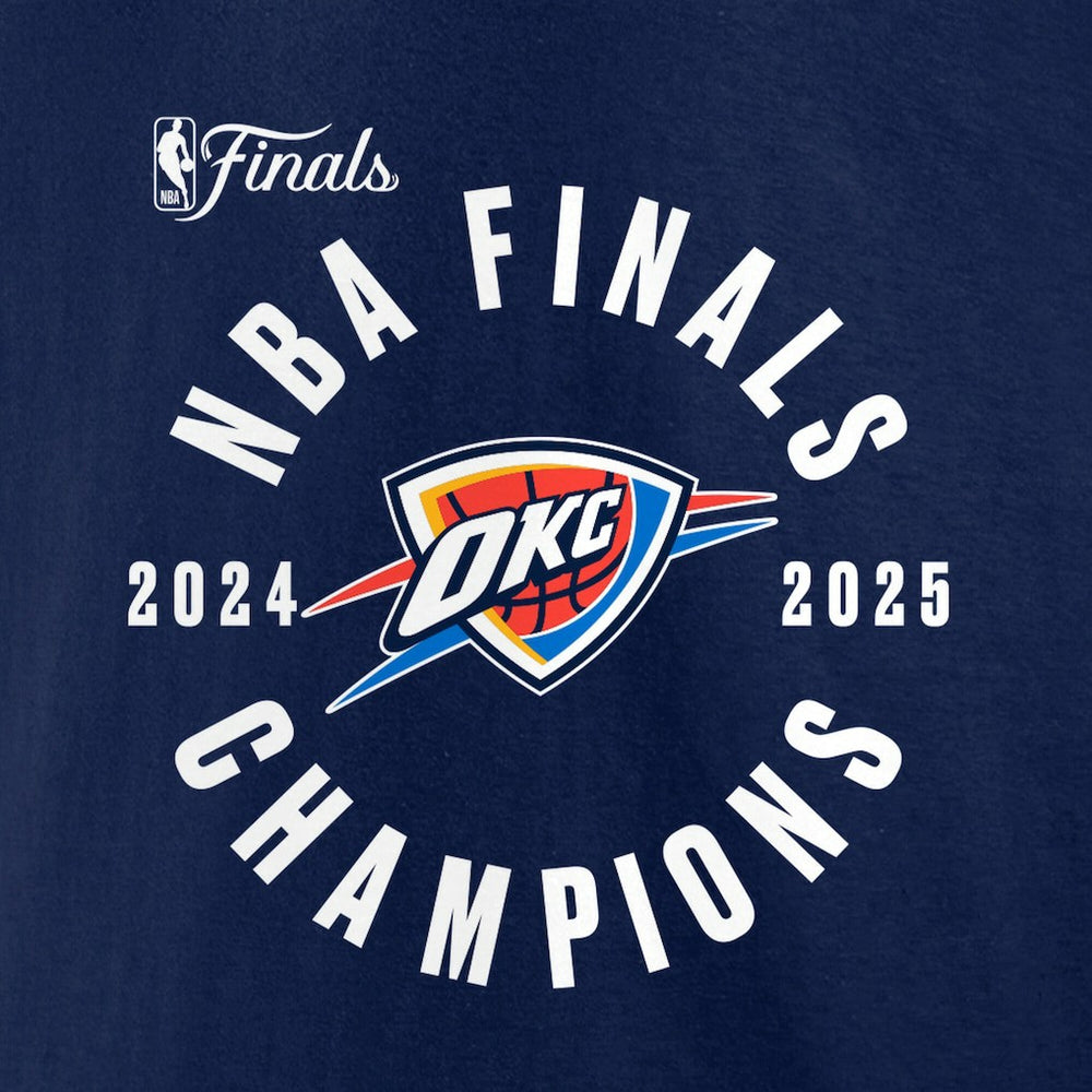 Fanatics Oklahoma City Thunder 2025 NBA Finals Champions Offensive Rebound T-Shirt Navy