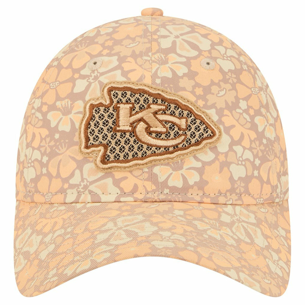 Kansas City Chiefs New Era Women's Floral 9TWENTY Adjustable Hat - Tan - NFL