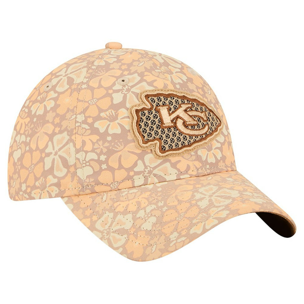 Kansas City Chiefs New Era Women's Floral 9TWENTY Adjustable Hat - Tan - NFL