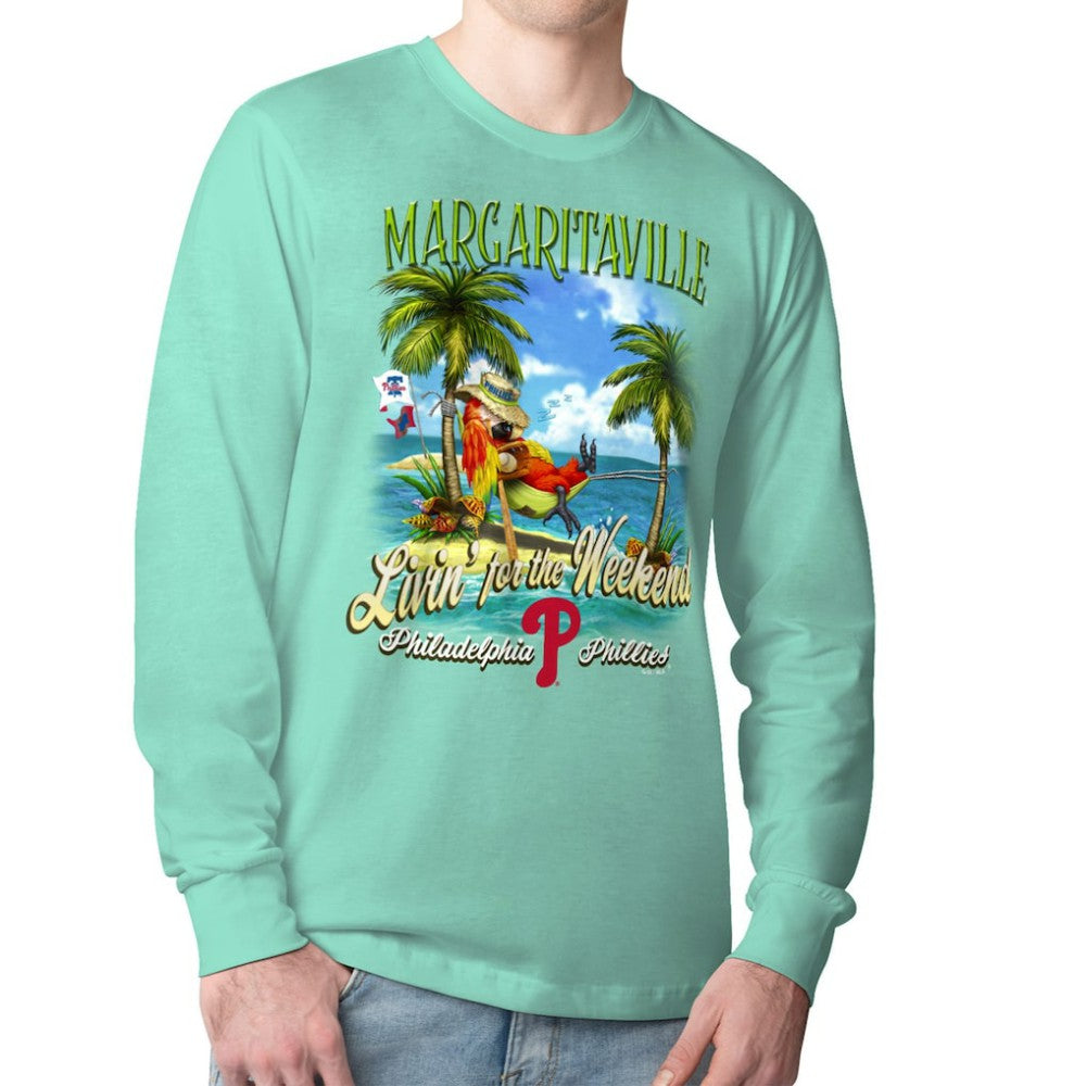 Philadelphia Phillies Margaritaville Livin' for the Weekend Long Sleeve T-Shirt for sale