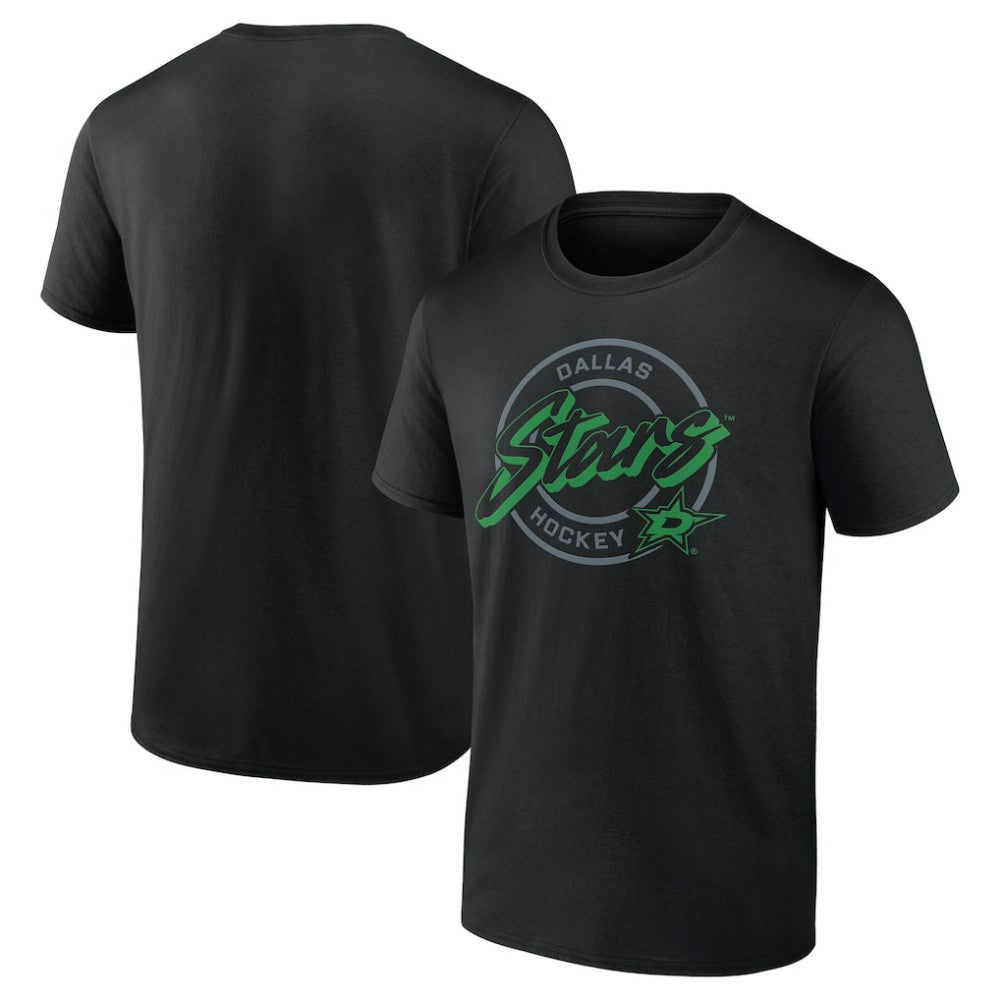 Dallas Stars Colorblock Puck T-Shirt - Black | NHL Clearance