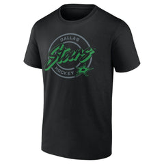 Dallas Stars Colorblock Puck T-Shirt - Black | NHL Clearance