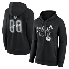 Brooklyn Nets Women's Hustle Custom Pullover Hoodie Black