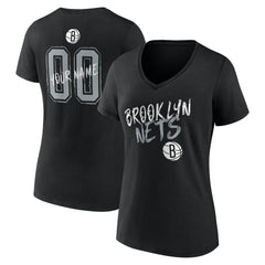 Brooklyn Nets Women's Hustle Custom V-Neck T-Shirt Black