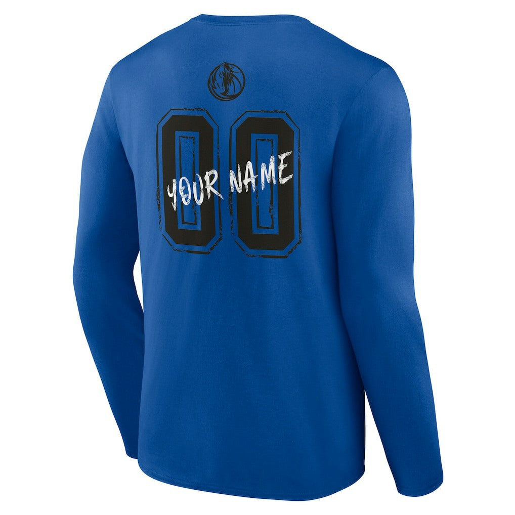 Dallas Mavericks Hustle Custom Long Sleeve T-Shirt Blue
