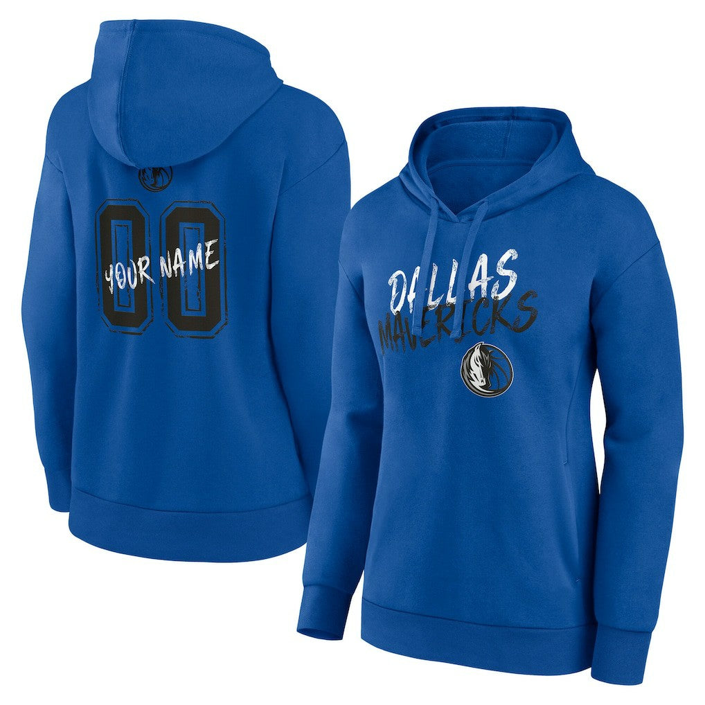 Dallas Mavericks Women's Hustle Custom Pullover Hoodie Blue