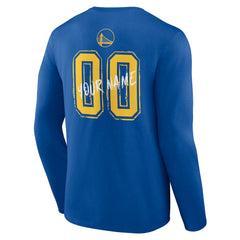 Golden State Warriors Hustle Custom Long Sleeve T-Shirt Royal