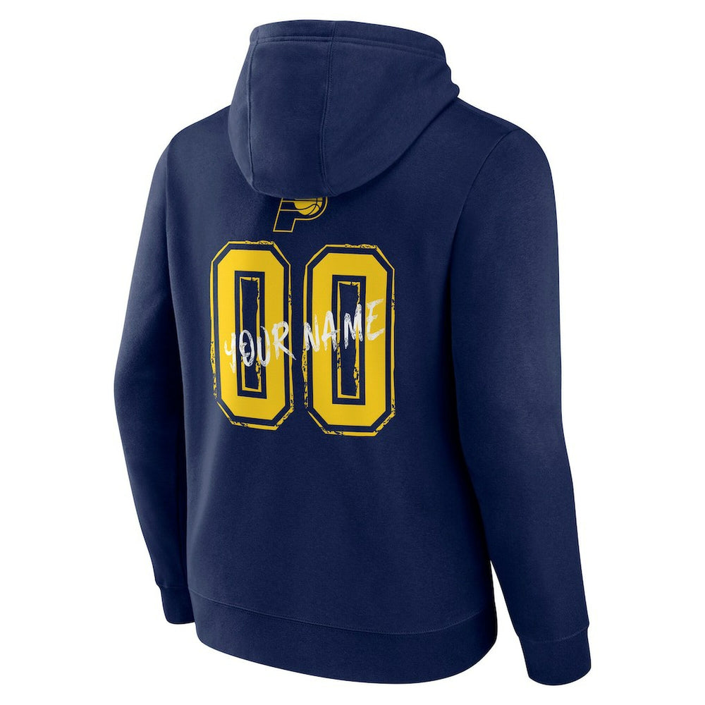 Indiana Pacers Hustle Custom Pullover Hoodie Navy