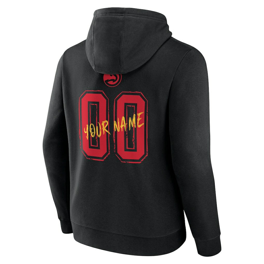 Atlanta Hawks Hustle Custom Pullover Hoodie Black
