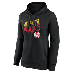 Atlanta Hawks Women's Hustle Custom Pullover Hoodie Black
