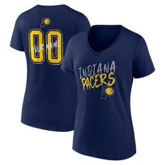 Indiana Pacers Women's Hustle Custom V-Neck T-Shirt Navy