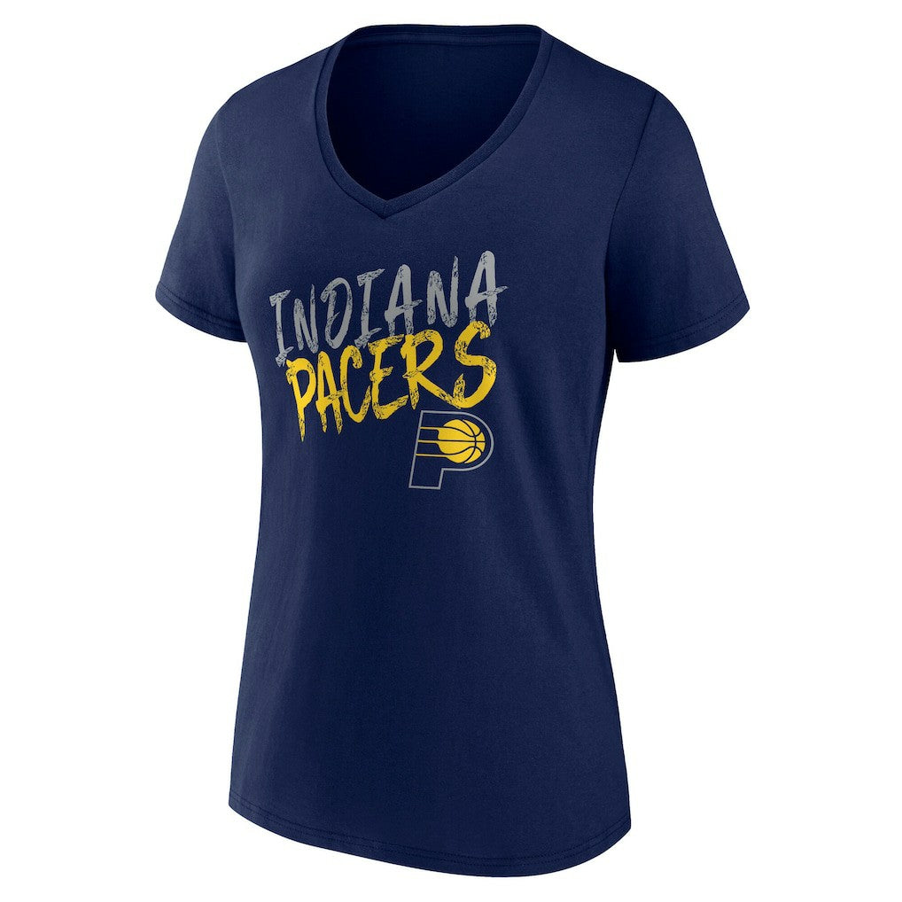 Indiana Pacers Women's Hustle Custom V-Neck T-Shirt Navy