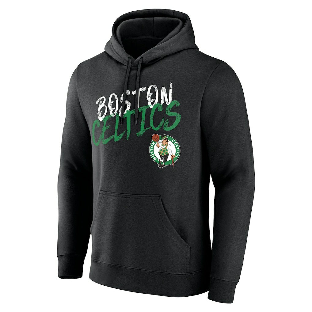 Boston Celtics Hustle Custom Pullover Hoodie Black