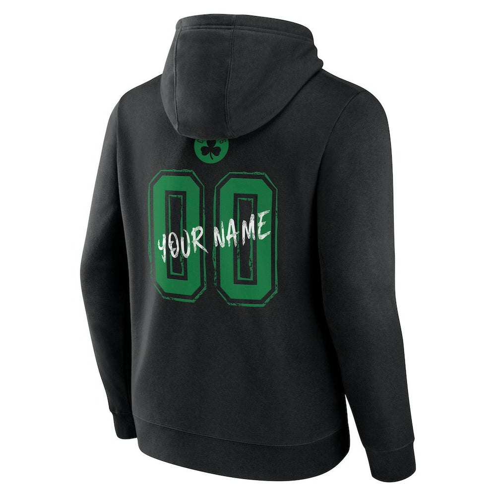 Boston Celtics Hustle Custom Pullover Hoodie Black