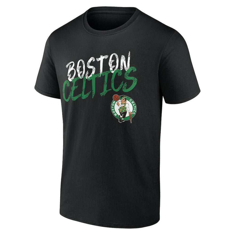 Boston Celtics Hustle Custom T-Shirt Black