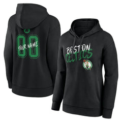 Boston Celtics Women's Hustle Custom Pullover Hoodie Black